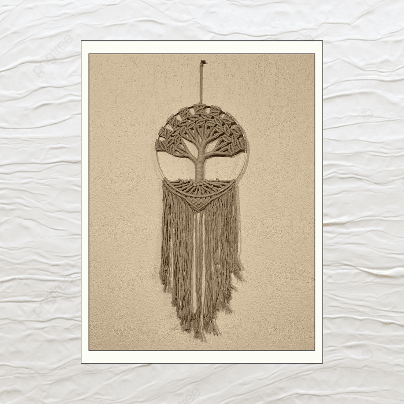 TAPIZ MACRAME ARBOL DE LA VIDA