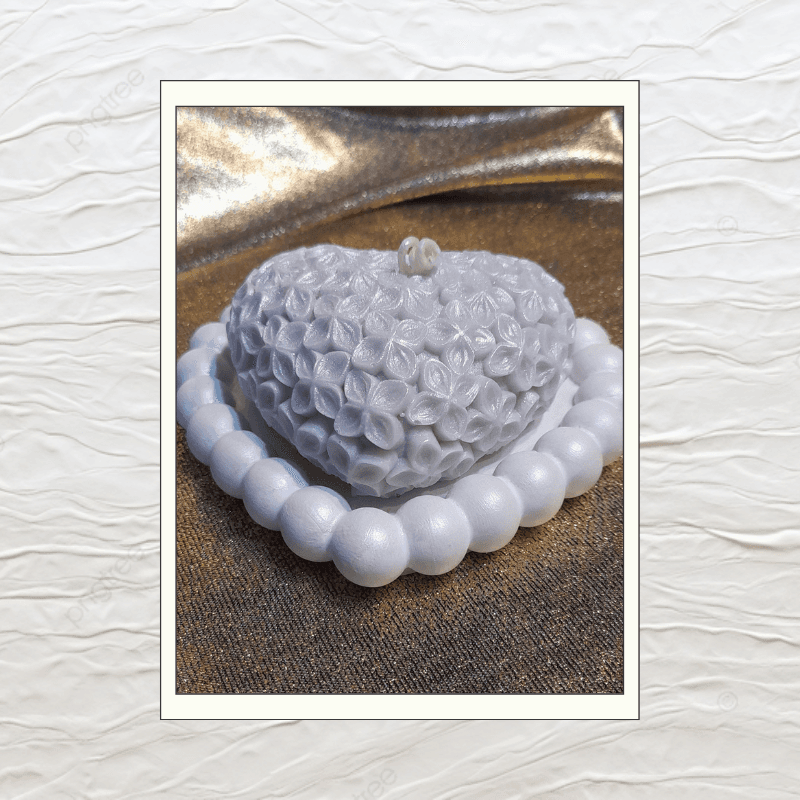 VELA CORAZON PLATEADA