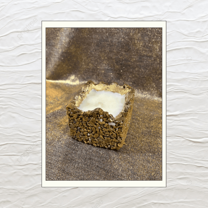 VELA BASE PIEDRA OCRE